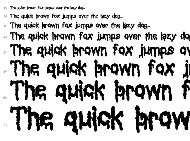 Black Shadow font waterfall